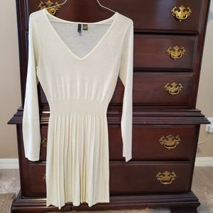Cream sweater dress